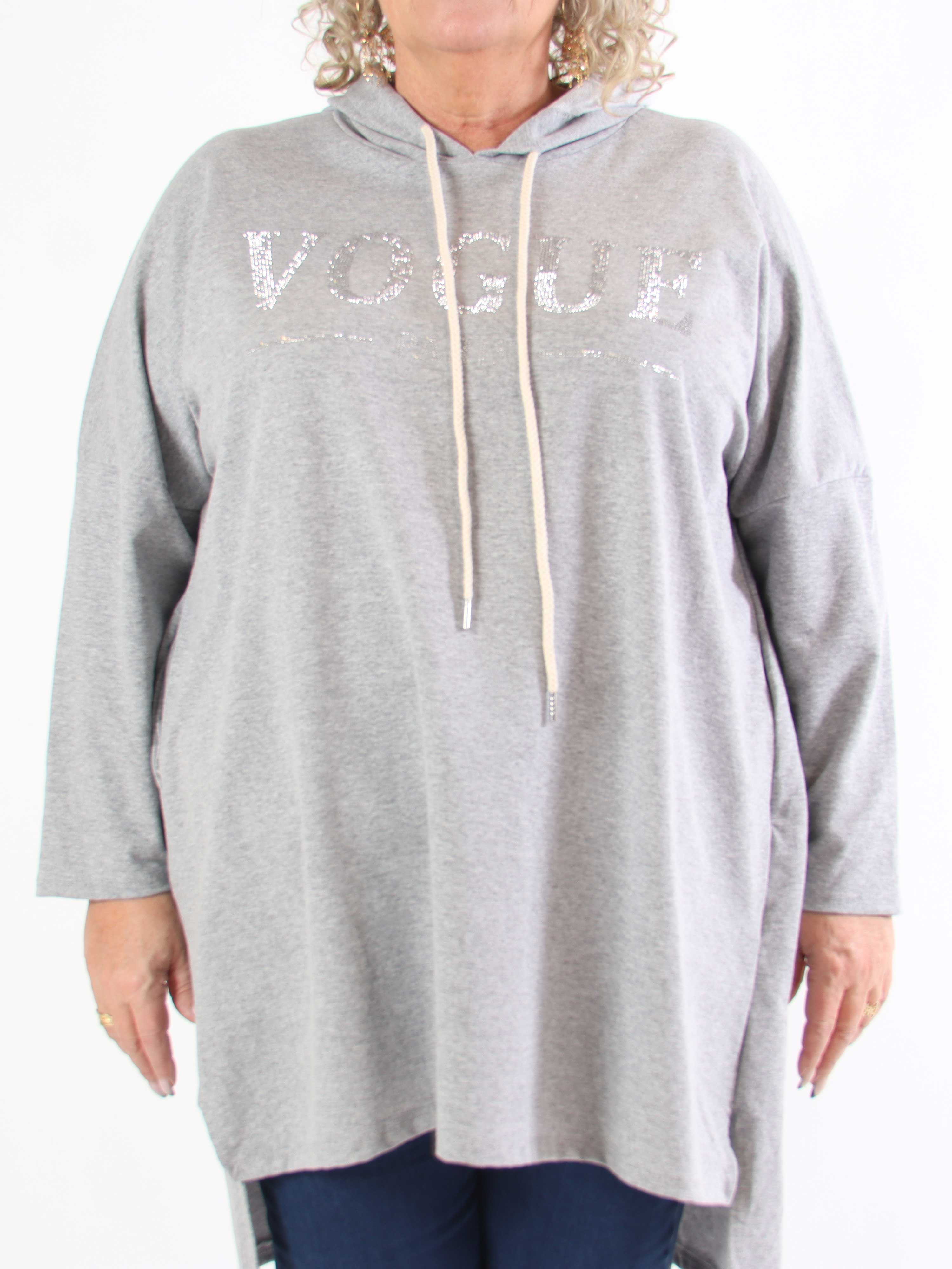 Vogue Hoodie - Plus size hoodie kjole med similisten